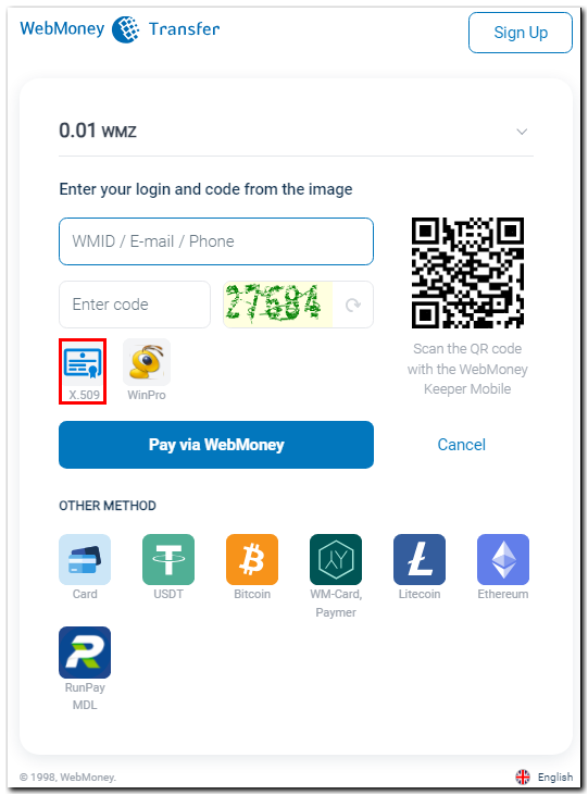 Buy WebMoney $50 WMZ Instant Transfer for $