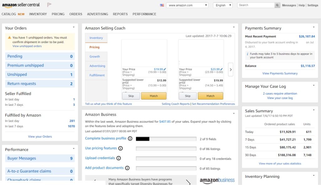 Amazon Seller Central: Manage your Amazon business