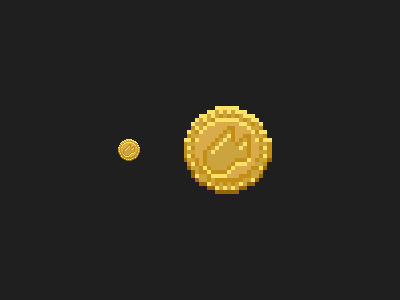 8 bit spinning coin | Pixel art design, Pixel art, Pixel design