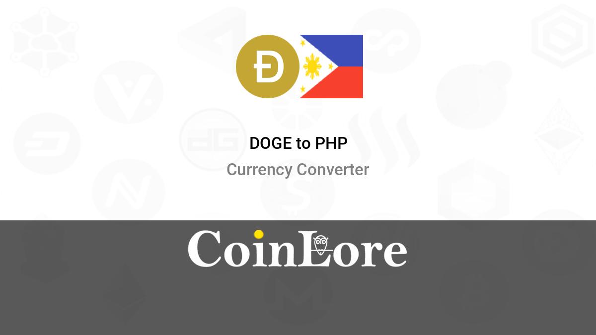 1 DOGE to PHP (Dogecoin to Philippine Peso) | convert, exchange rate