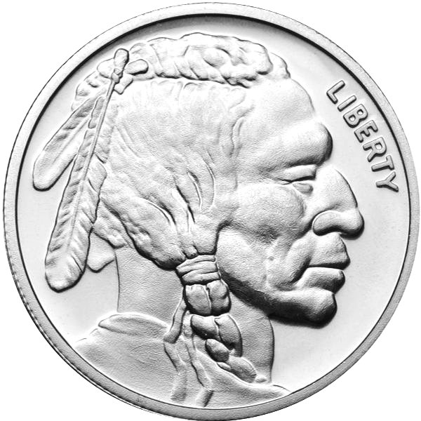 Silver Bullion 1 oz Buffalo Round fine | Golden Eagle Coins