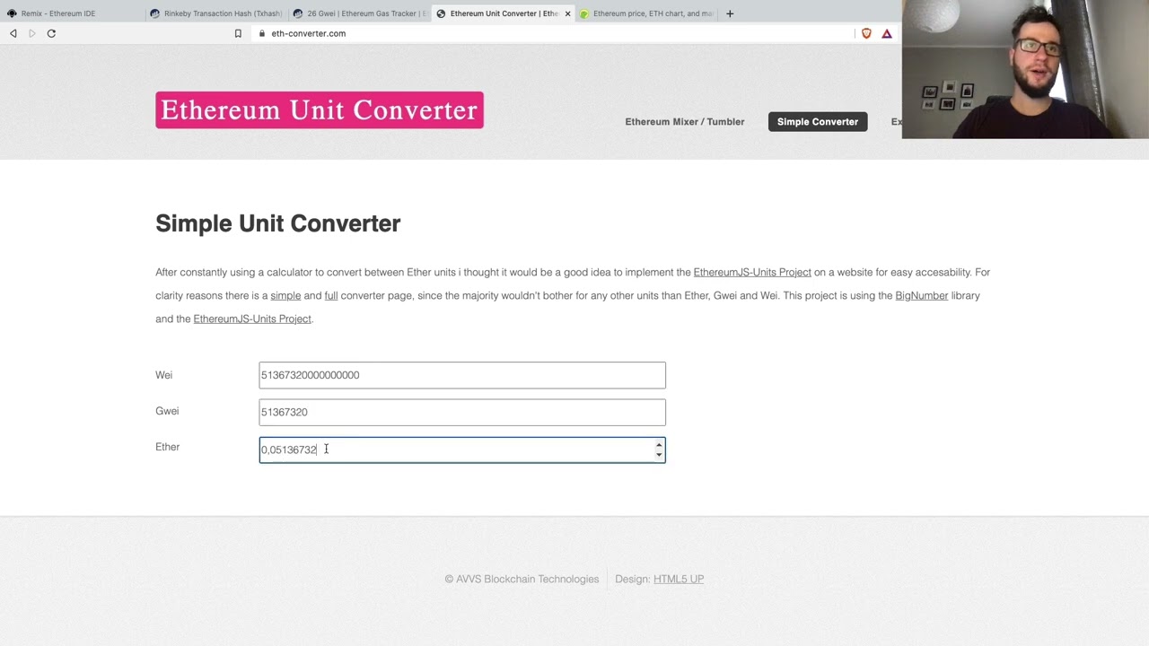 Ethereum Unit Converter - Gwei to Ether / ETH to Wei, Finney, Szabo etc