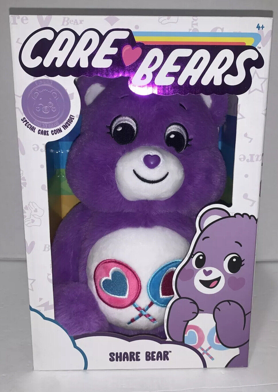 Care Bears Wish Bear 14 Plush with Collectible Coin Basic Fun - ToyWiz