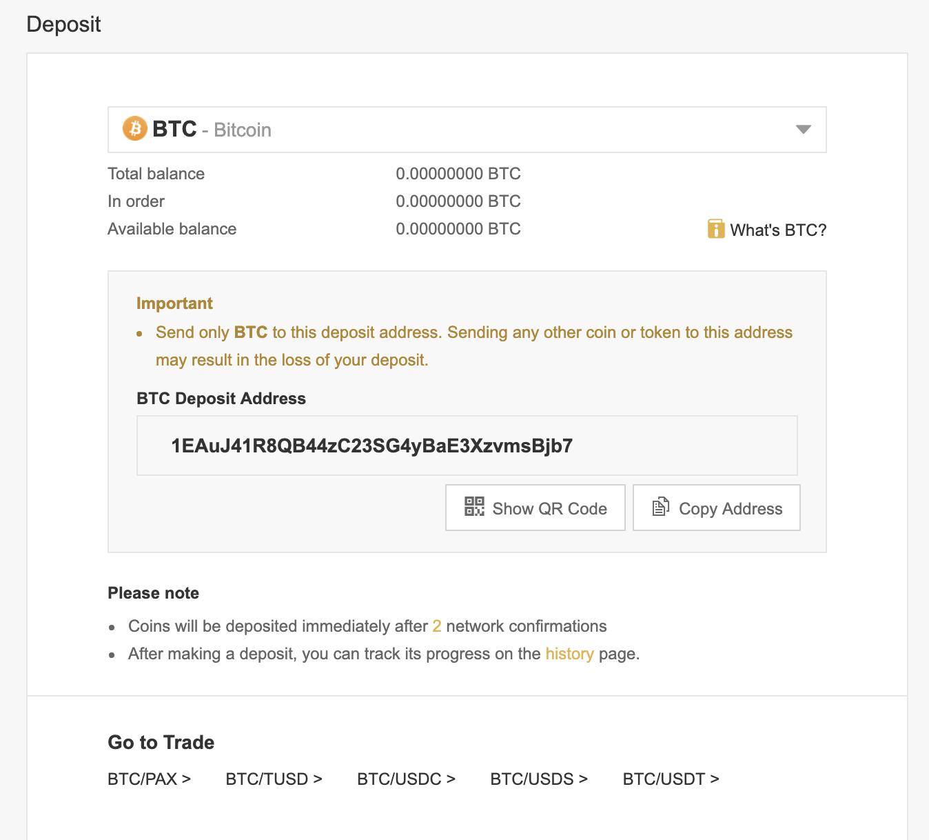 Binance Now Supports Deposits to SegWit Bitcoin Addresses