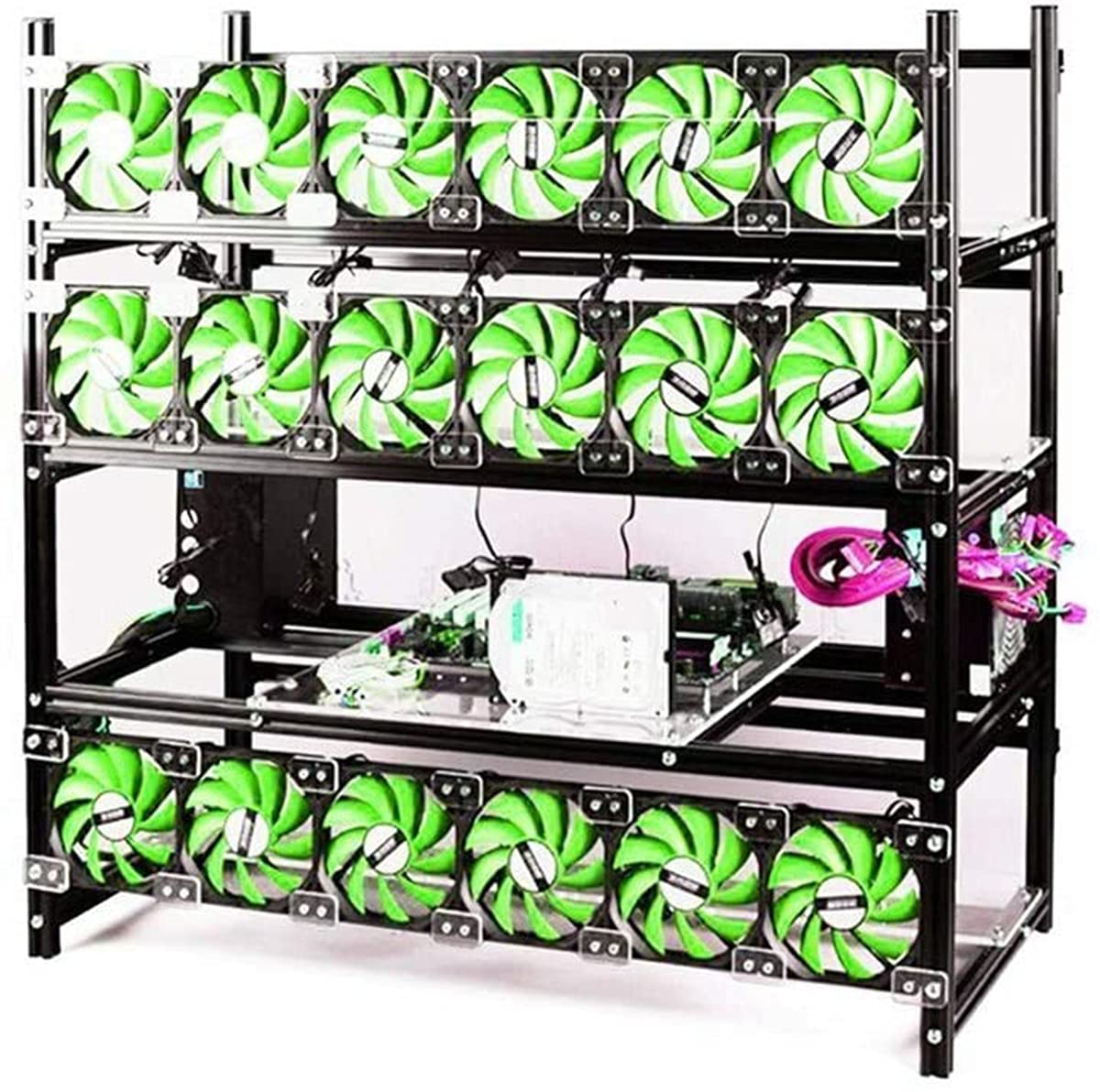 19 GPU Mining Frame Aluminum, Stackable