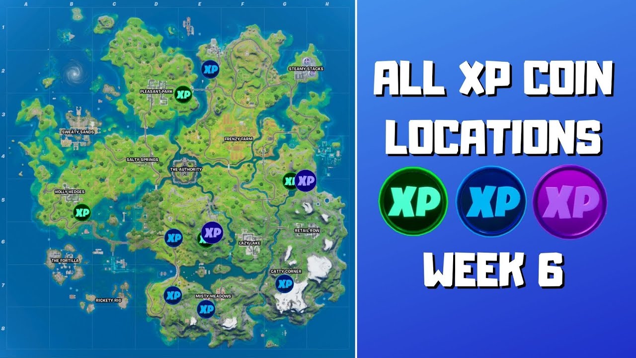 Fortnite: Season 4 Week 6 XP Coin Locations