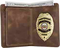 Perfect Fit Model Leather Recessed Badge Wallet - Custom Cutout