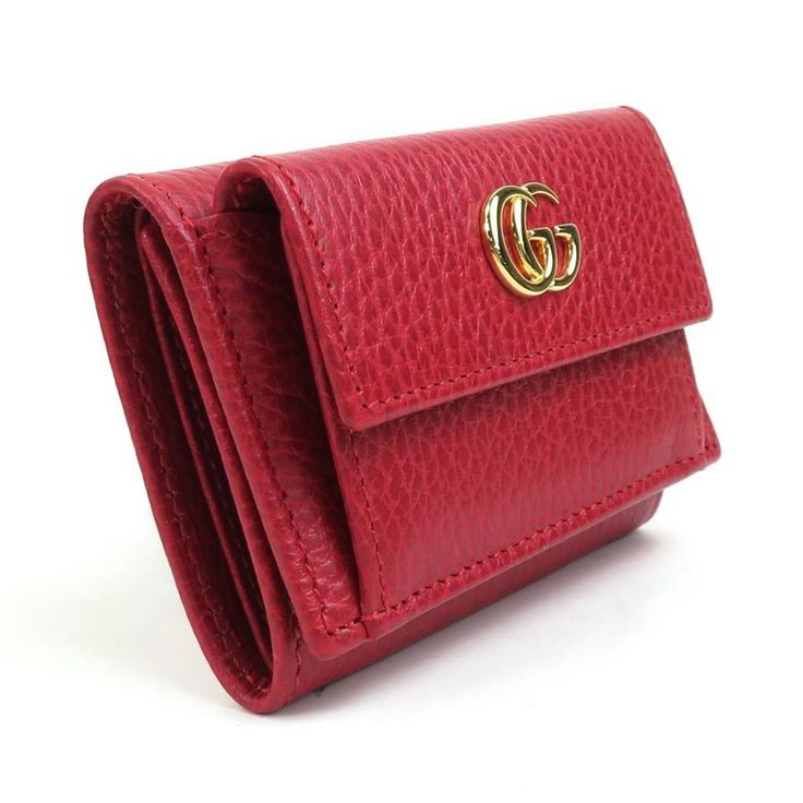 Gucci Womens Marmont Flap Chain Wallet Black / Red – Luxe Collective