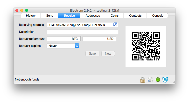 How to use the Electrum receive tab – Bitcoin Electrum