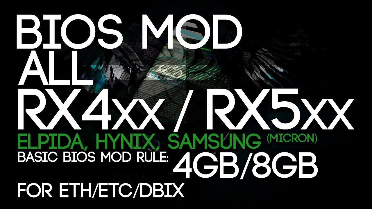 AMD RX Bios Mod - GPU Mining Bios Mod Database Shop 💲⛏
