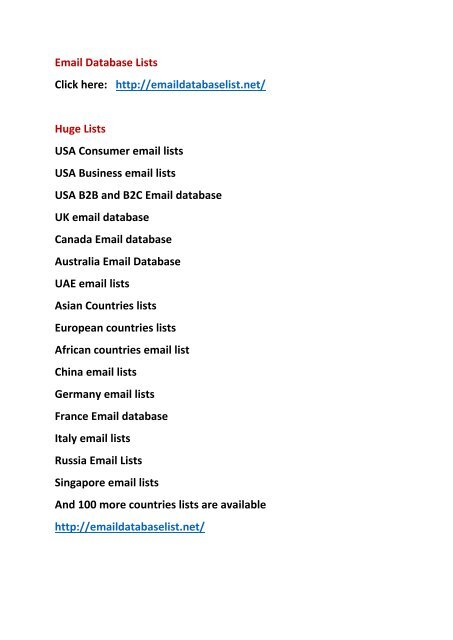 Business Mailing Lists | Email Lists • MailingListsXPRESS