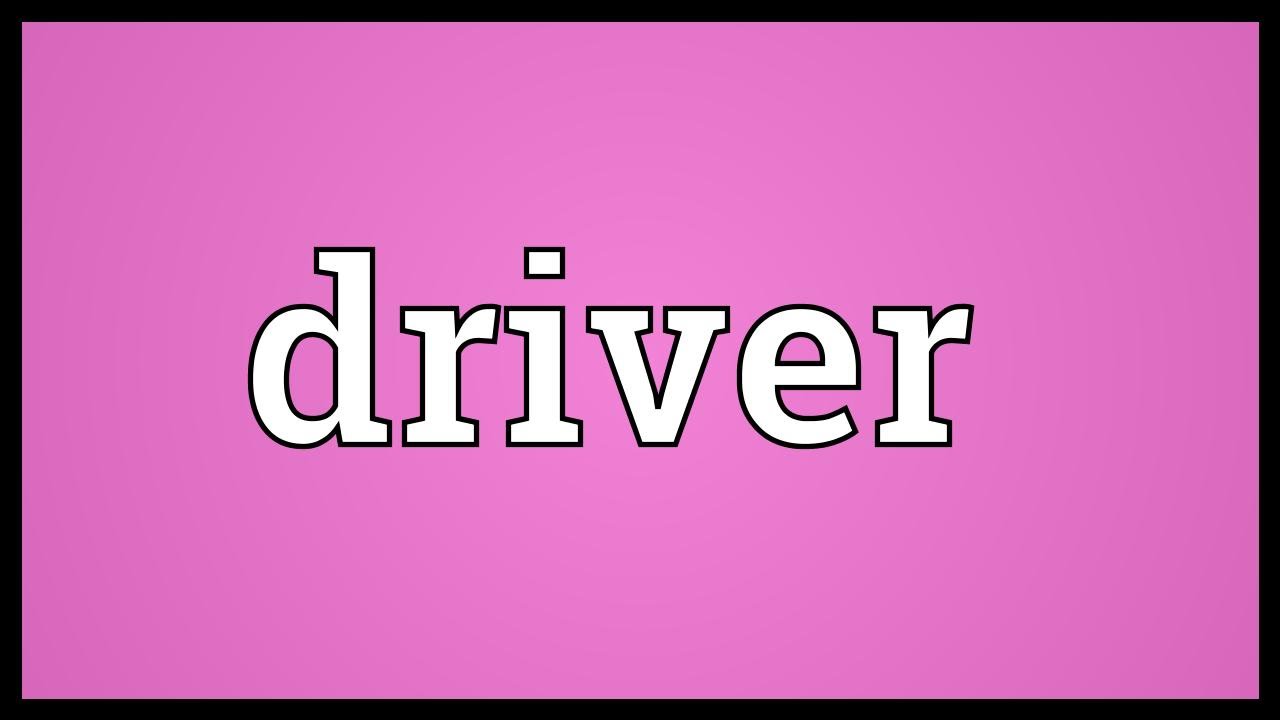 Driver Definition & Meaning - Merriam-Webster