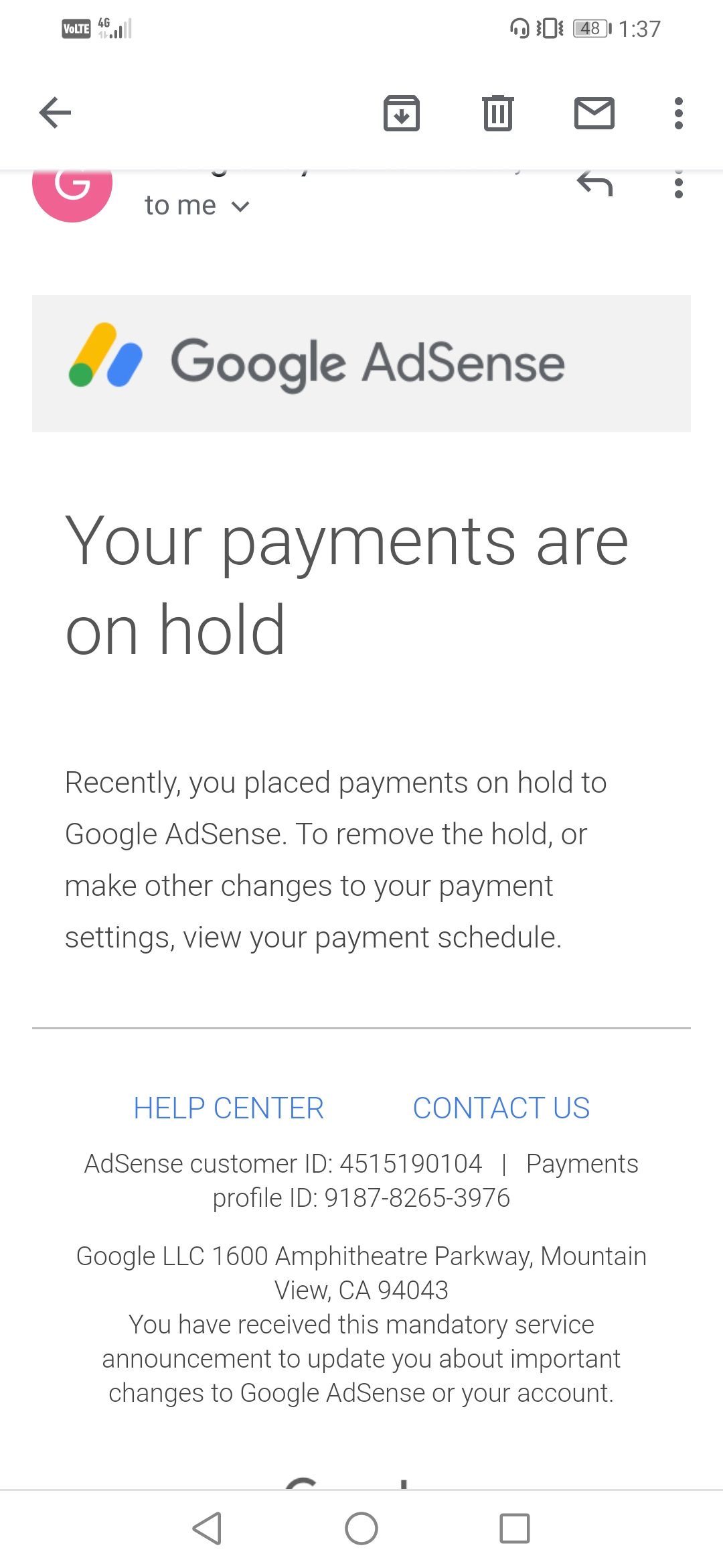 Why are my payments on hold?