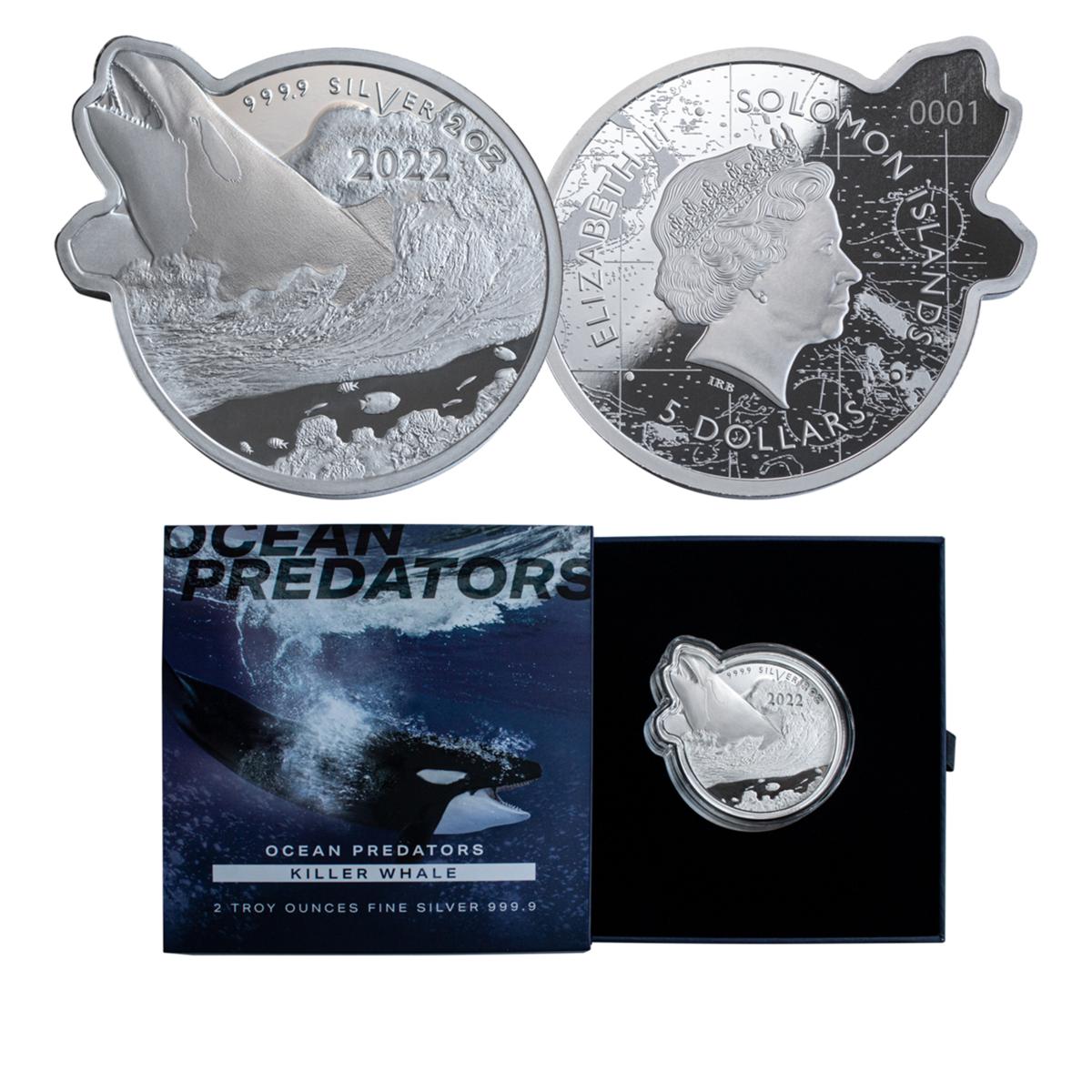 Ocean Predators - 2oz Pure Silver Killer Whale Coin | PAMP