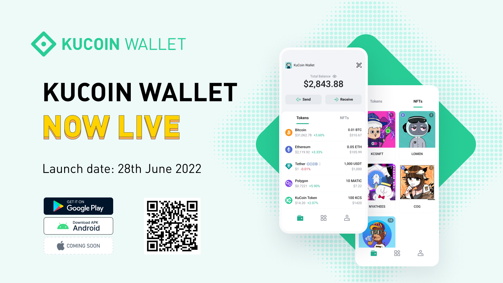 KuCoin Token (KCS) Free Crypto Wallet App, Create KuCoin Token (KCS) Address