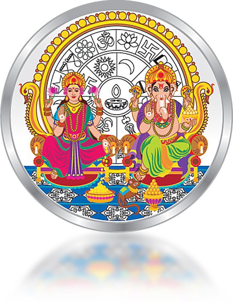 MMTC-PAMP lakshmi ganesh silver coin