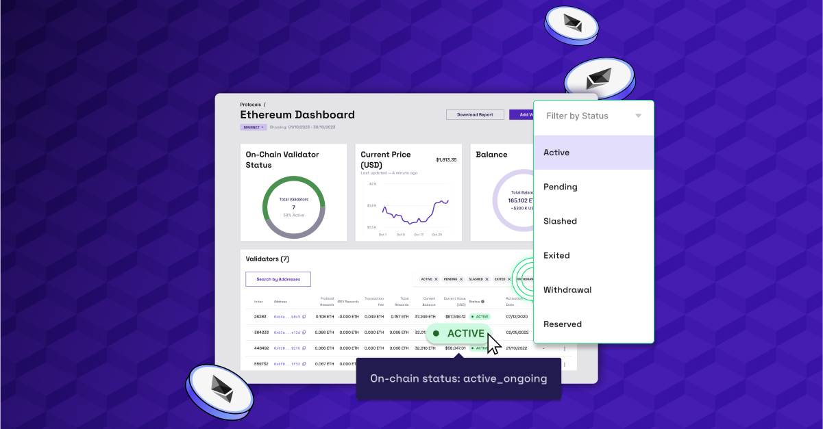 Ethereum queue dashboard