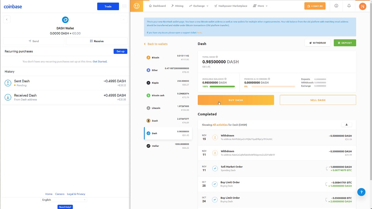 BCH deposit & withdrawal | NiceHash