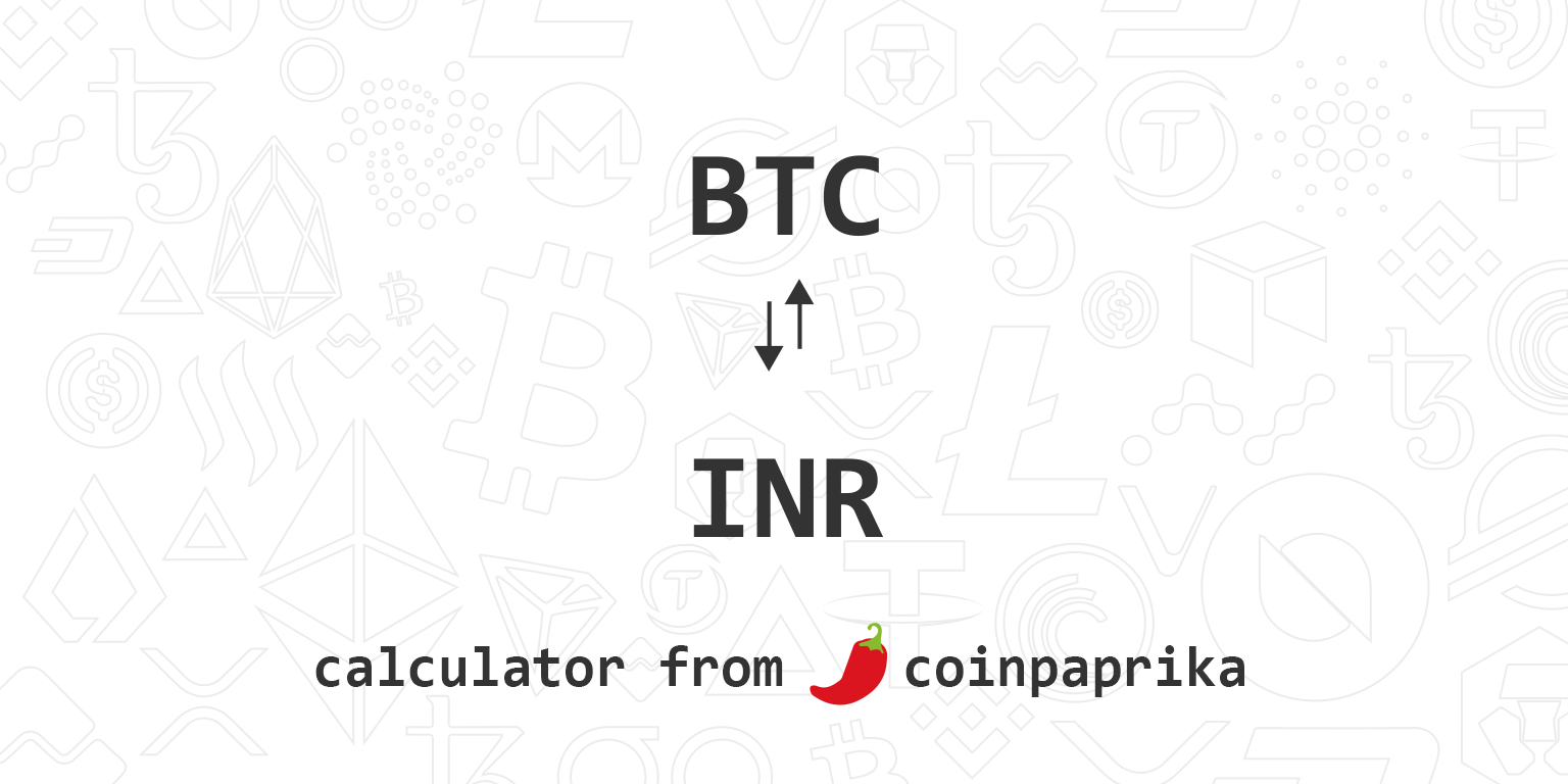 1 BTC to INR - Bitcoins to Indian Rupees Exchange Rate