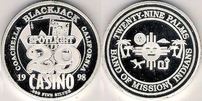 VINTAGE COACHELLA- CA $1 Casino Token Trump 29 $ - PicClick