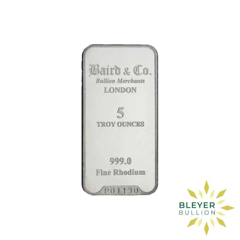 1/10 oz Rhodium Bar - Capital Bullion