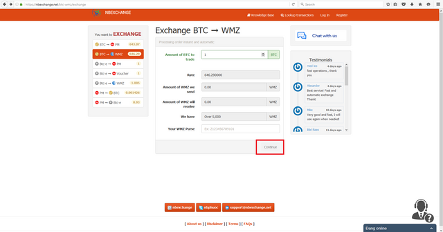 Exchange Bitcoin (BTC) to WebMoney WMZ  where is the best exchange rate?