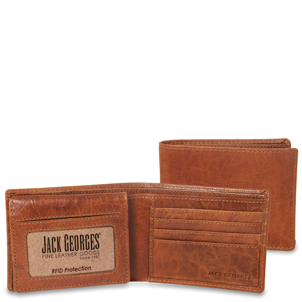 Mens Leather Bifold Wallet With ID Window