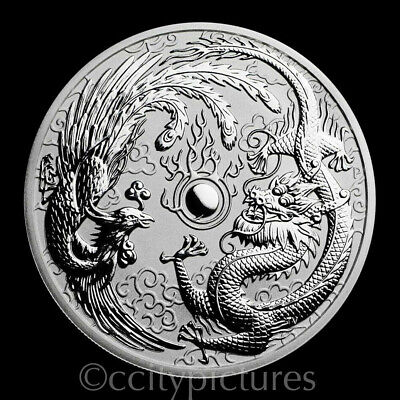 1oz $1 AUD Australian Silver Dragon & Phoenix | European Mint
