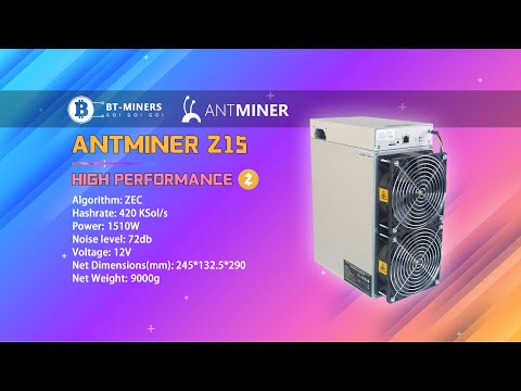 Bitmain Antminer Z15 kSol/s - CryptoMinerBros