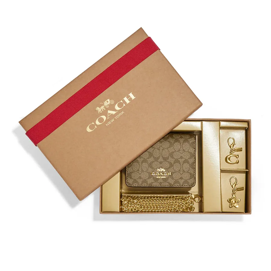 Coach Boxed 3 In 1 Wallet Gift Set In Signature Leather – Justhypecambodia