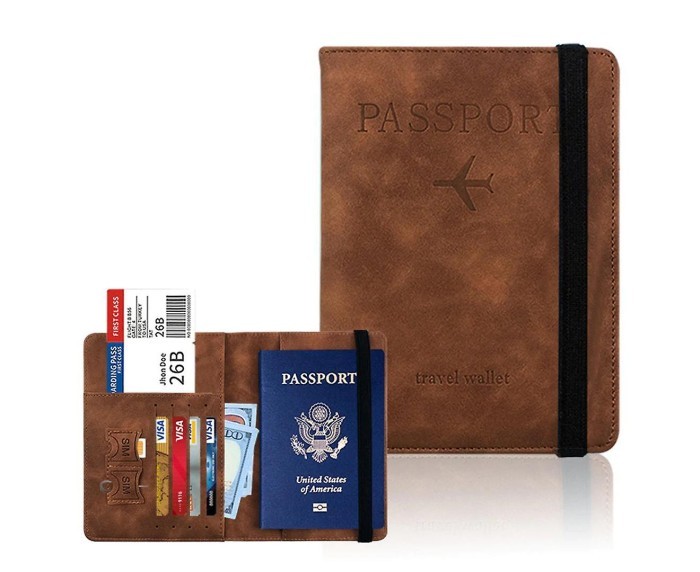 Drift - Black Leather Passport Wallet – The Postbox