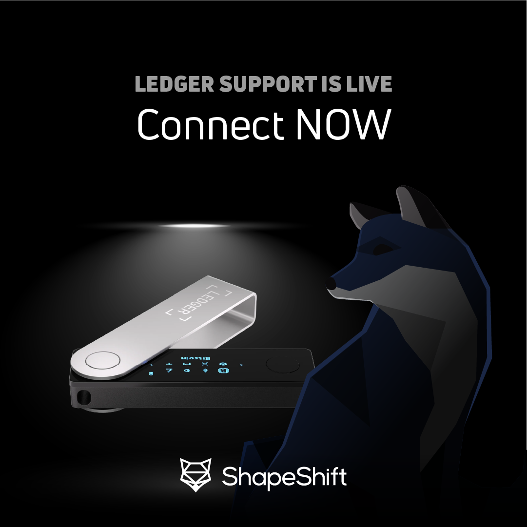 Now Launching: Ledger Hardware Wallet in the ShapeShift Platform
