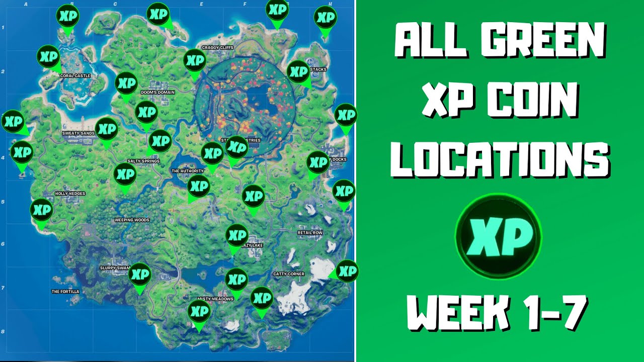 *LEAK*All Week 6 Green XP Coin in Fortnite Chapter 2 Season 4