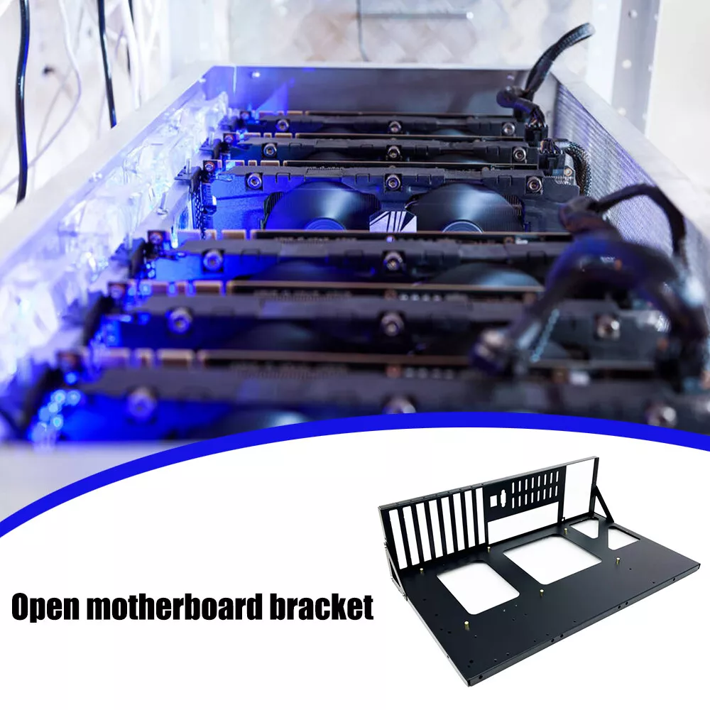 4 GPU Mining Case Chassis 6/8 Card Chassis for ETH BTC Ethereum with 4 fans