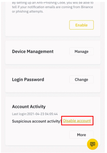 Can't Delete Binance Account