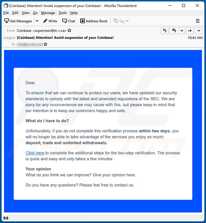 Have You Been Hit by the Coinbase Email Scam?