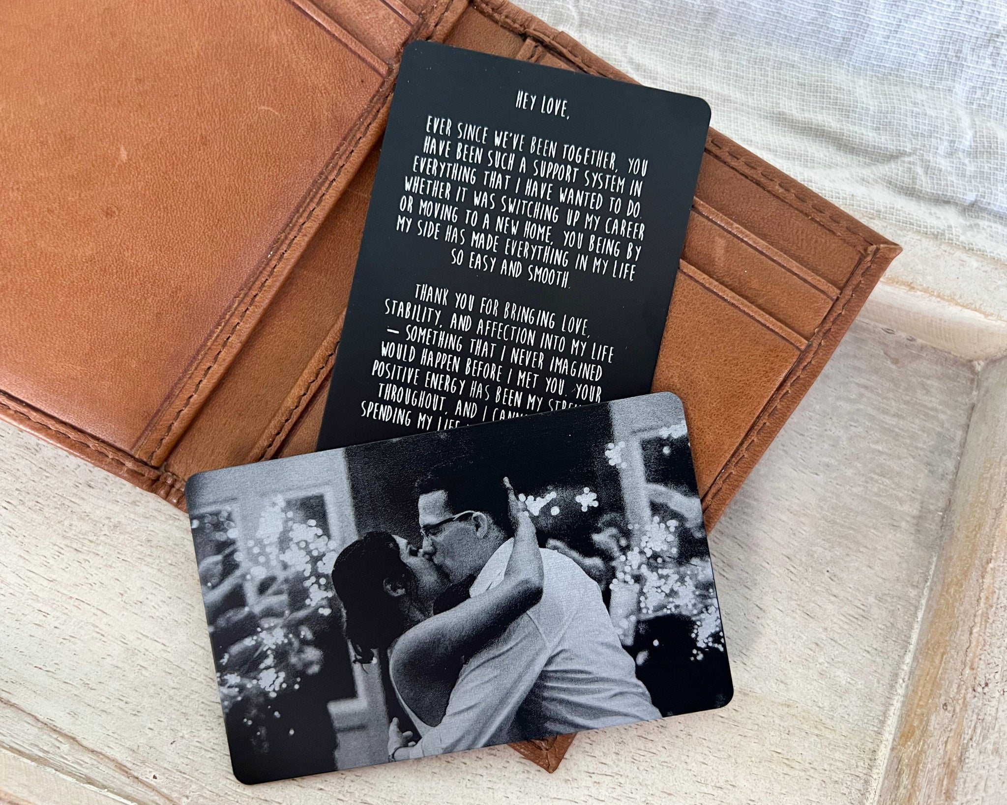 Personalised Metal Photo Wallet Card | helpbitcoin.fun – Oakdene Designs