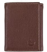 Timberland mens Leather Trifold With Id Window Tri Fold Wallet, Brown