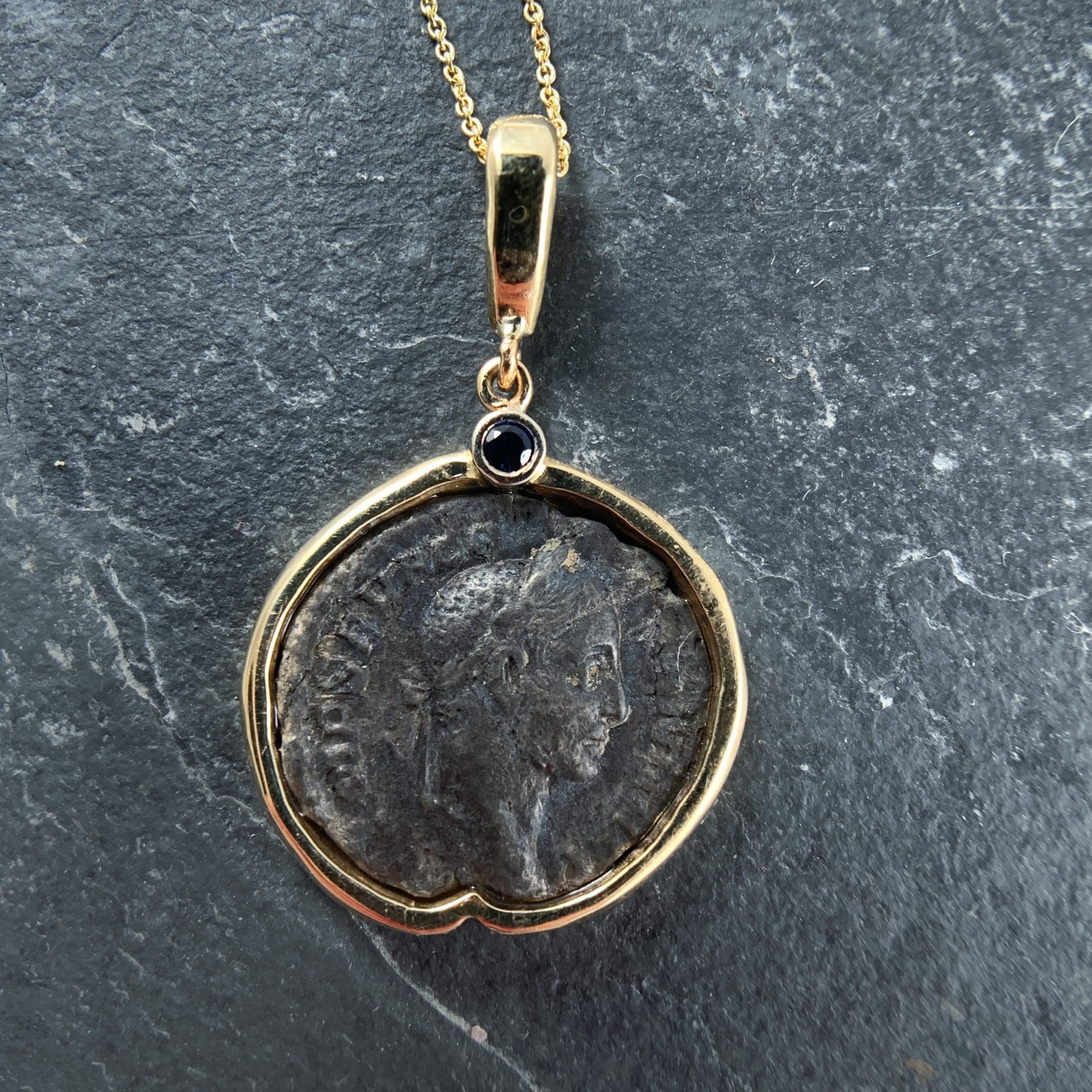 Estate 18KT Yellow Gold Constantine the Great Roman Coin Pendant – LSJ