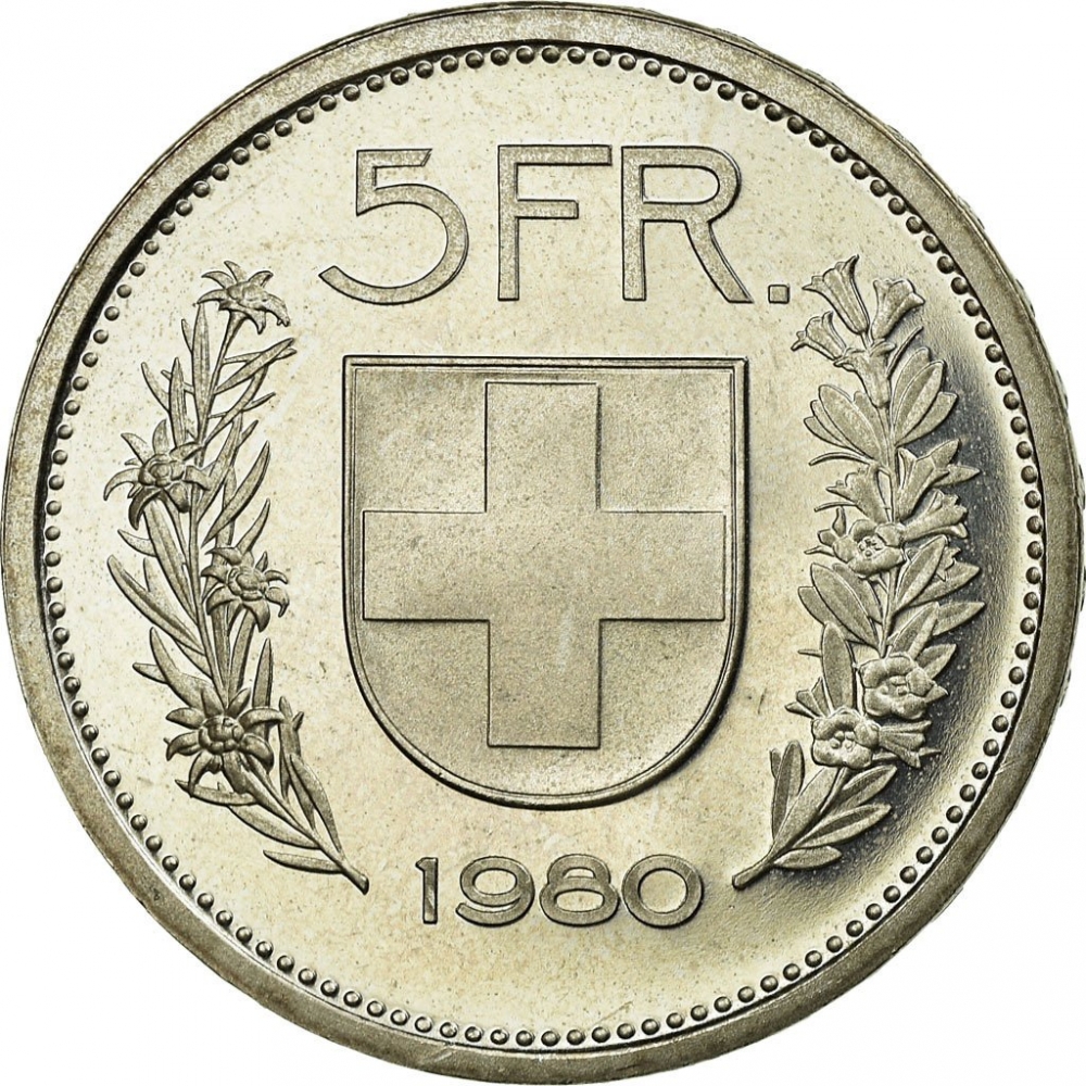 Worth of confoederatio helvetica coin 5 francs? - Answers