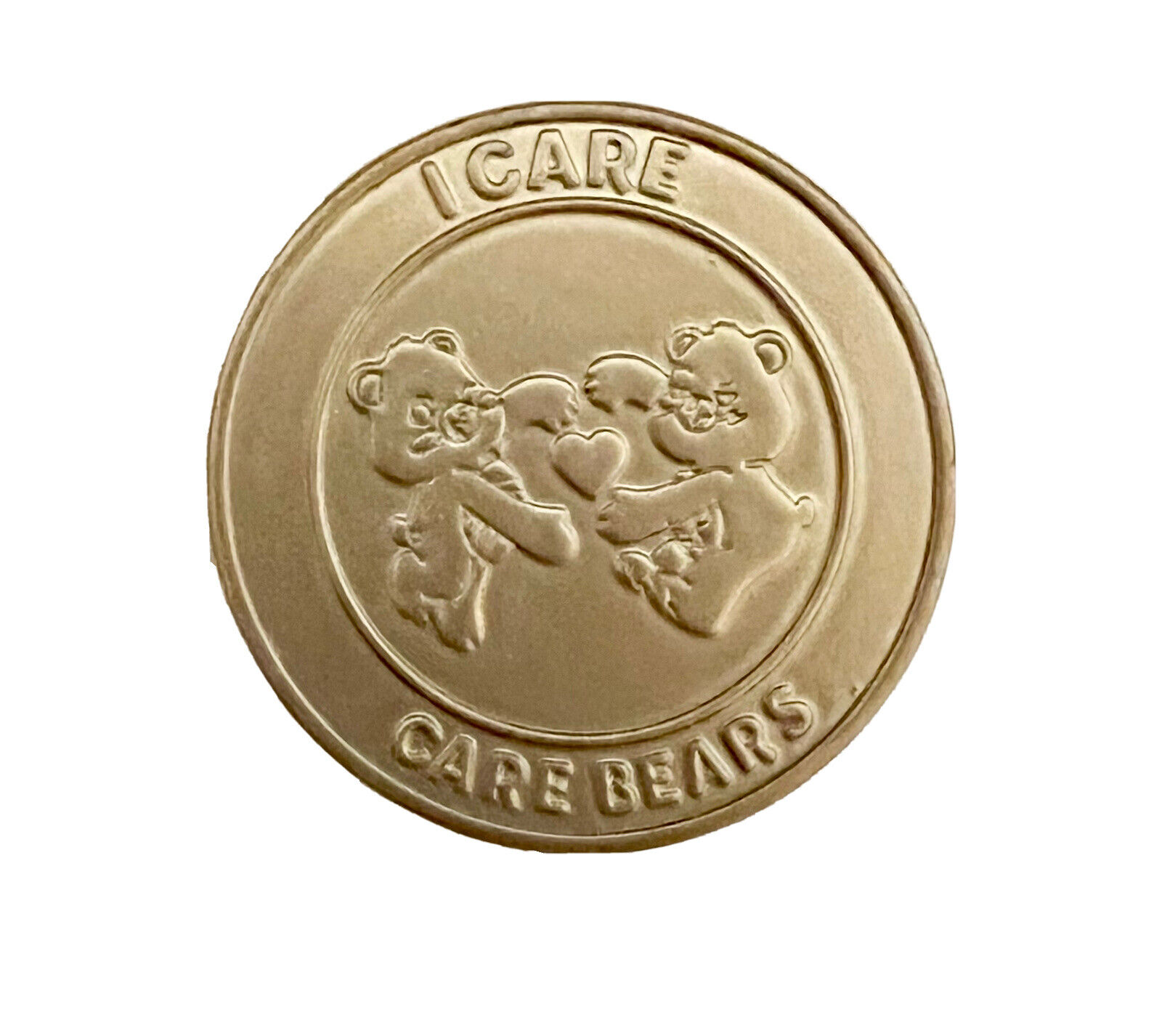 Silver coin Care Bear