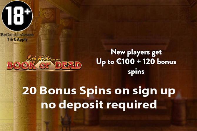 Get 50 Free Spins on Book of Dead - no deposit, sign up for Free Spins