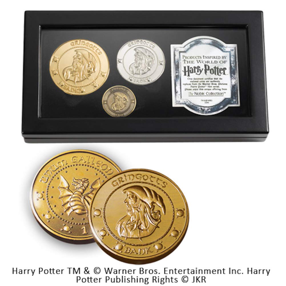 Harry Potter Film Replica - Gringotts Coins in Display Case - The Shop That Must Not Be Named