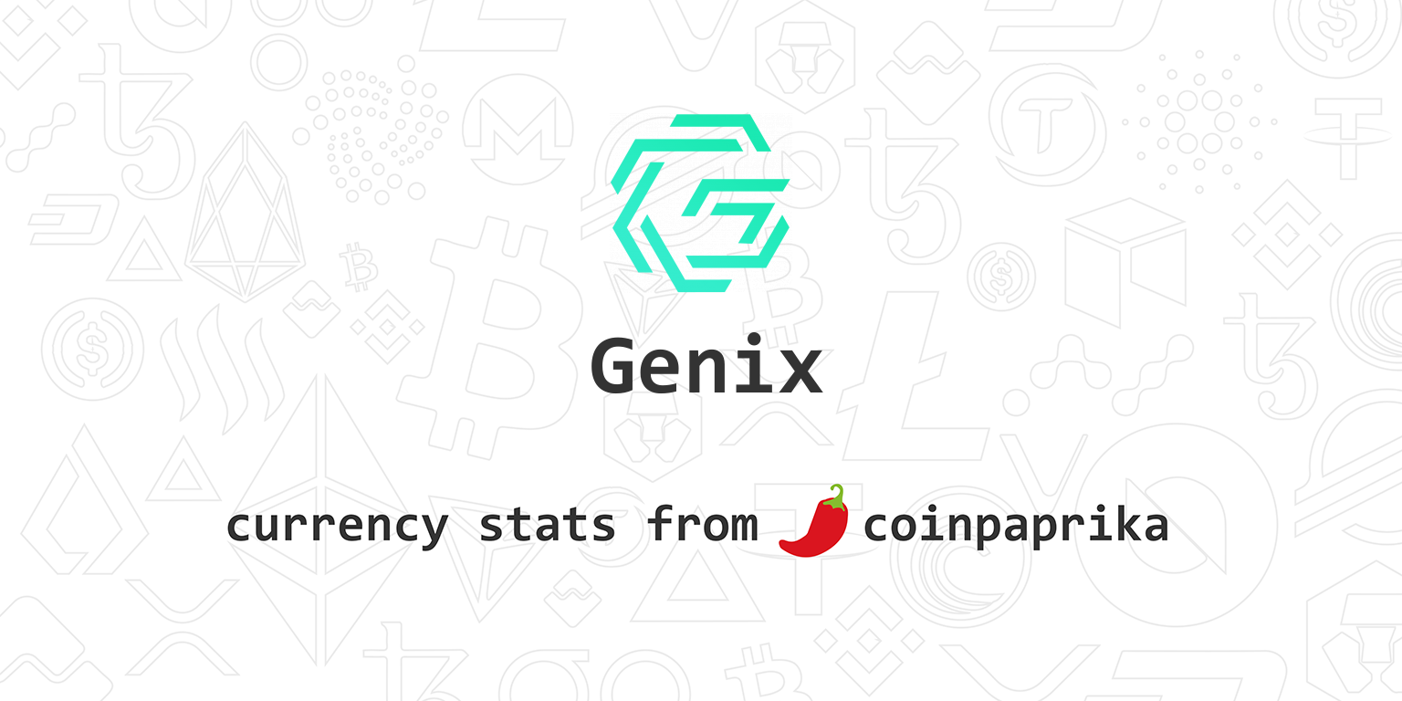 Genix Price (GENIX), Market Cap, Price Today & Chart History - Blockworks