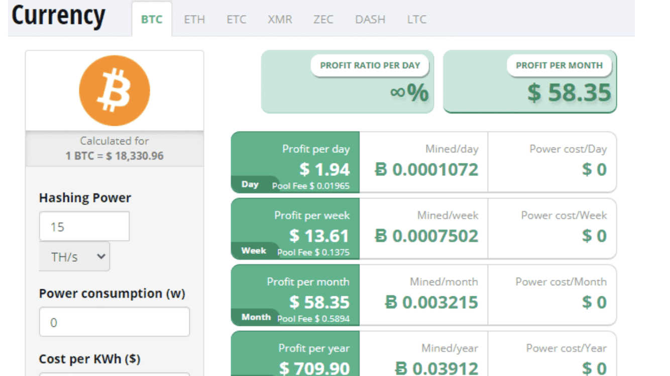 Calculator for mining - helpbitcoin.fun