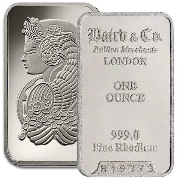 Buy Rhodium Bars & Coins in Toronto Canada Online from Bullion Mart