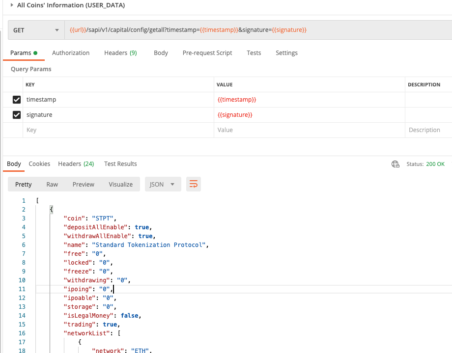 api configuration with postman - Spot/Margin API - Binance Developer Community