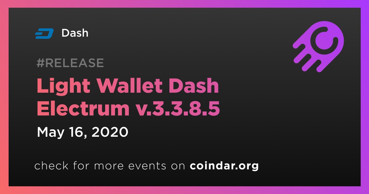 Electrum Dash: How to download and set up a wallet for Windows