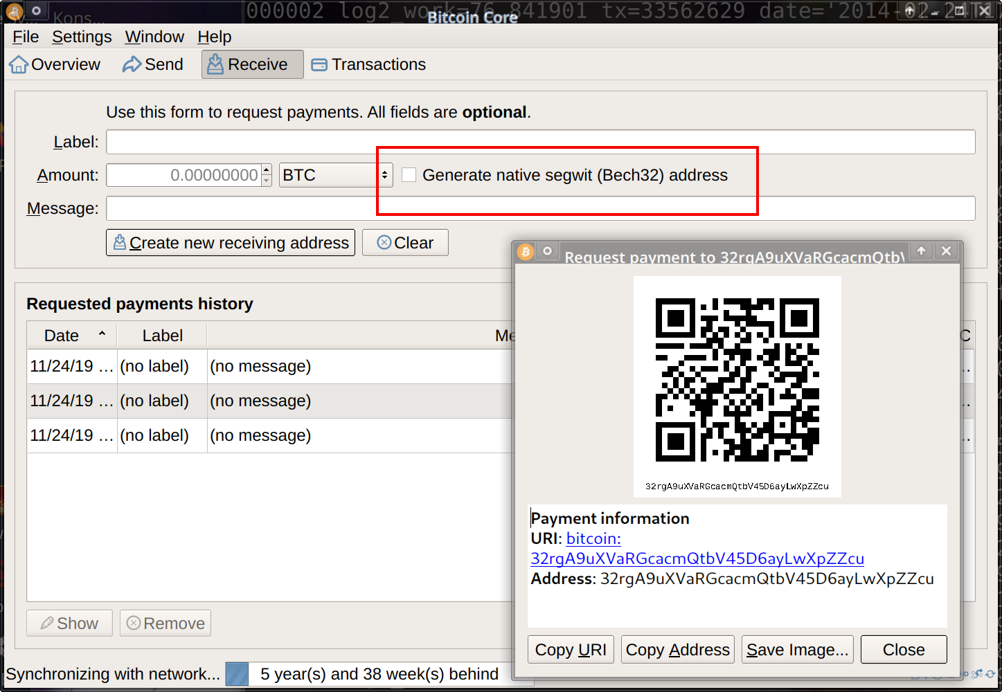 bitcoin-qt - Wallet and Receiving Addresses