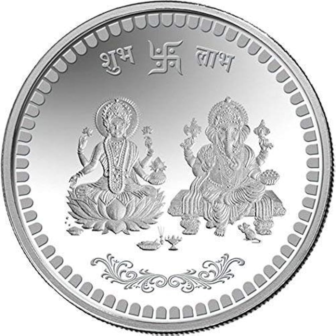 Silver Laxmi coin 1 gm - pack of pcs – helpbitcoin.fun